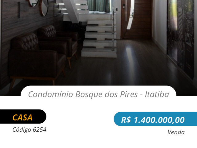 #6254 - Casa em condomínio para Venda em Itatiba - SP - 1