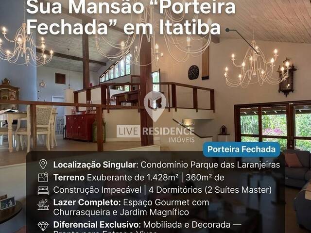 #7860 - Casa em condomínio ou Chácara para Venda em Itatiba - SP