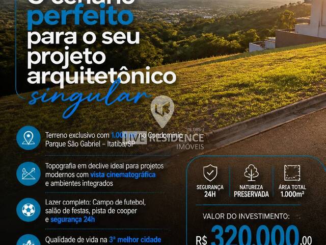 #7829 - Terreno em condomínio para Venda em Itatiba - SP