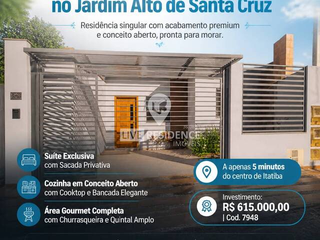 #7948 - Casa para Venda em Itatiba - SP